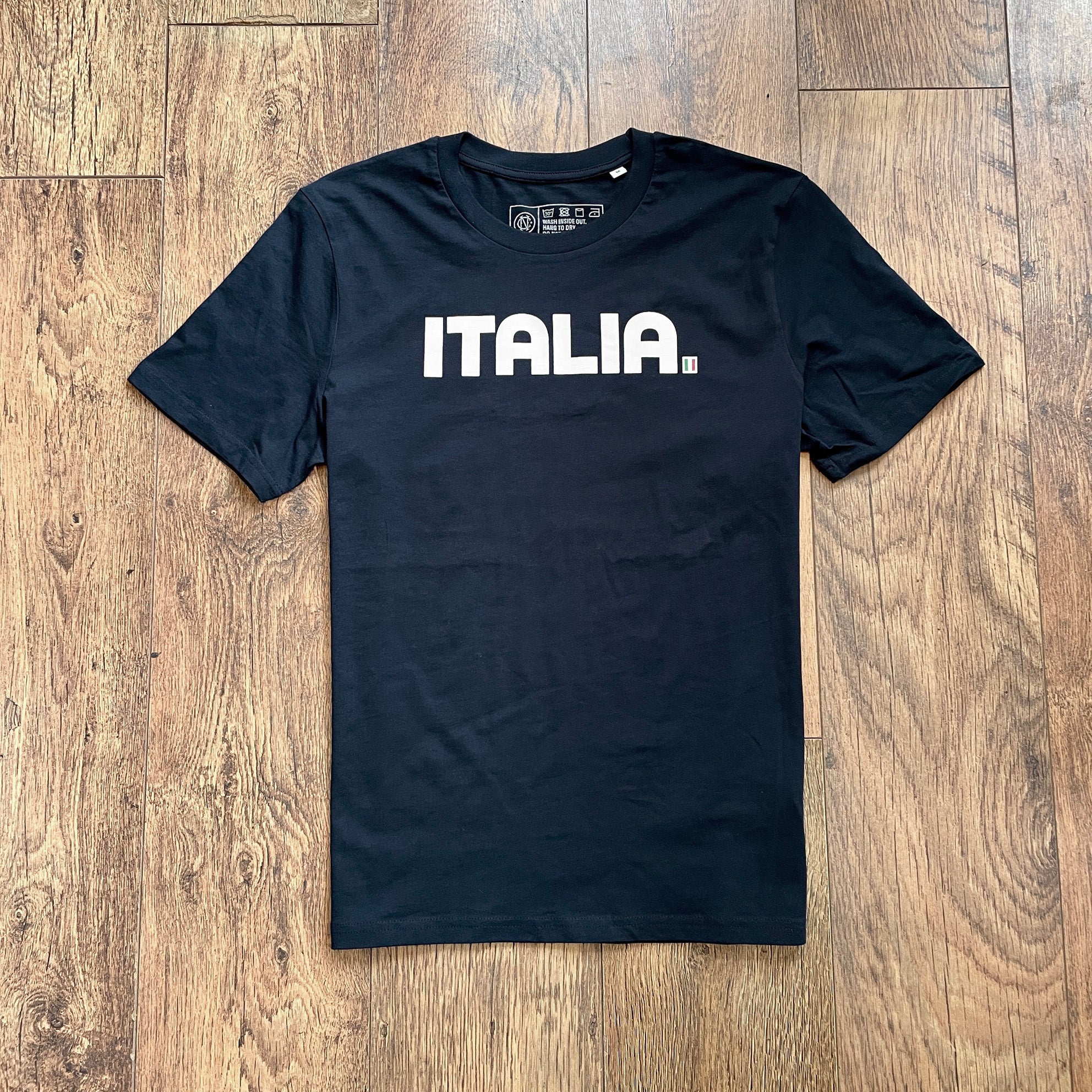 Italia Italy navy retro football t-shirt