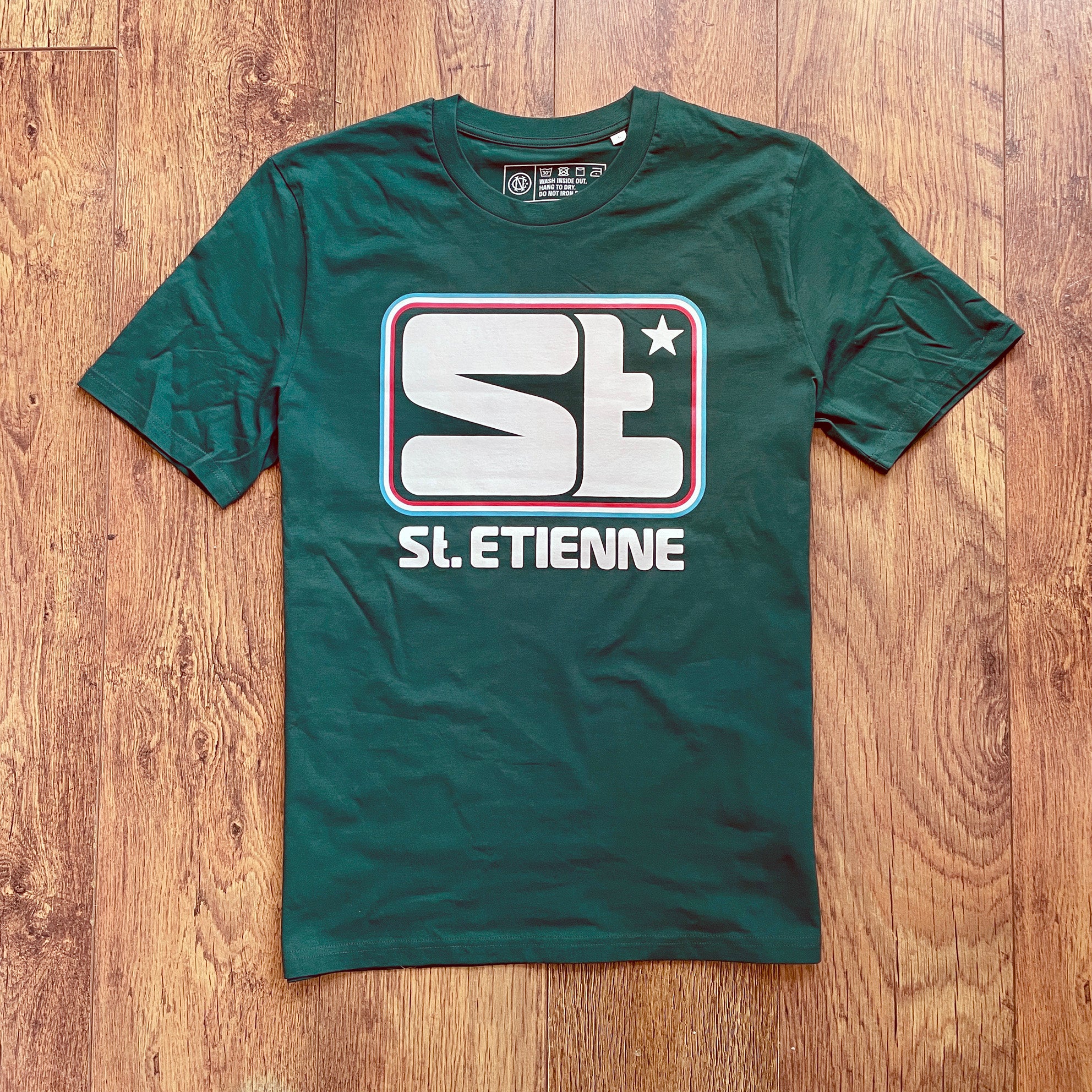 St Etienne retro football t-shirt green