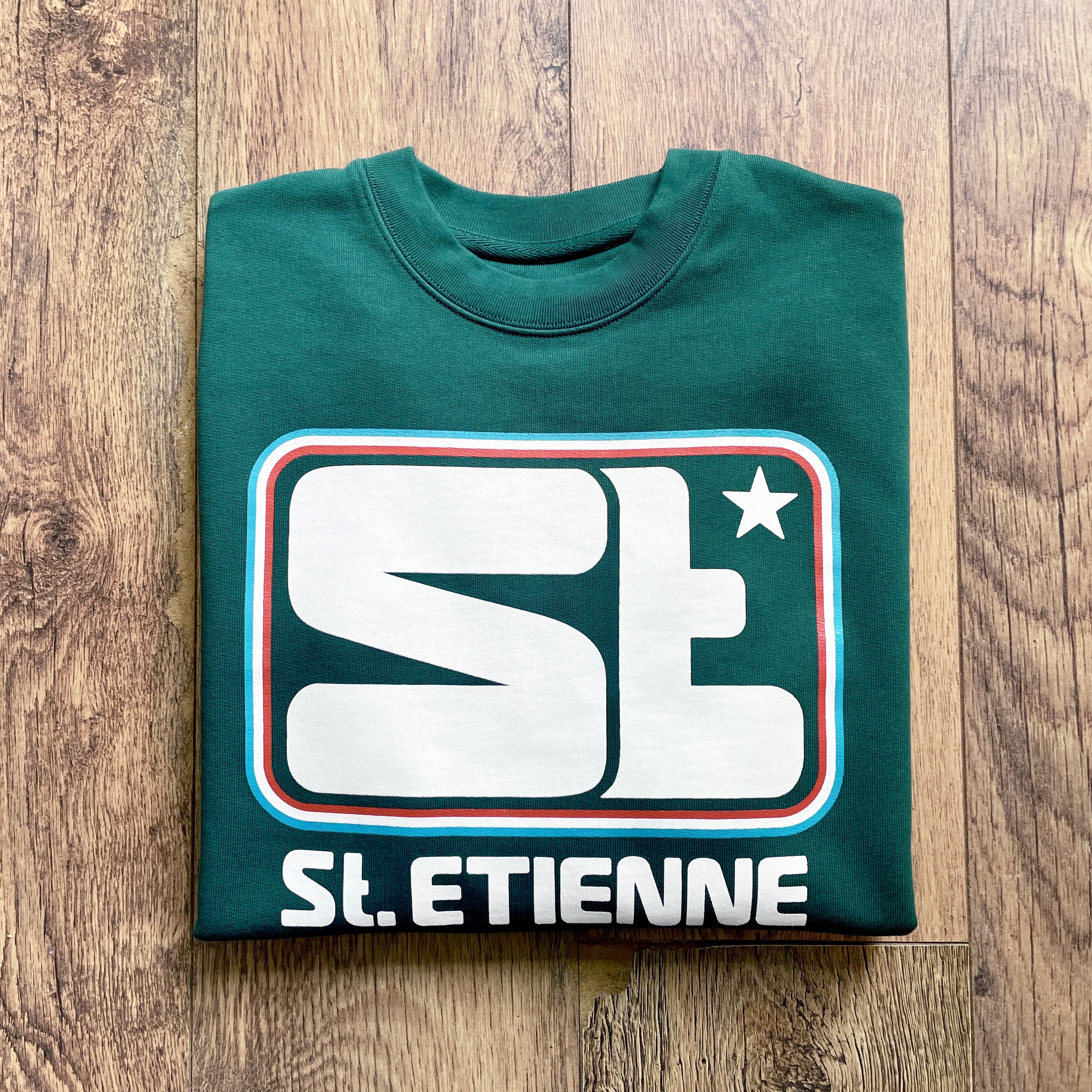 St Etienne retro football t-shirt green sweasthirt